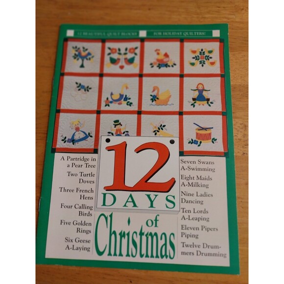 12 days of Christmas 12 beautiful Quilt Blocks For Holiday Quilters - Picture 1 of 2